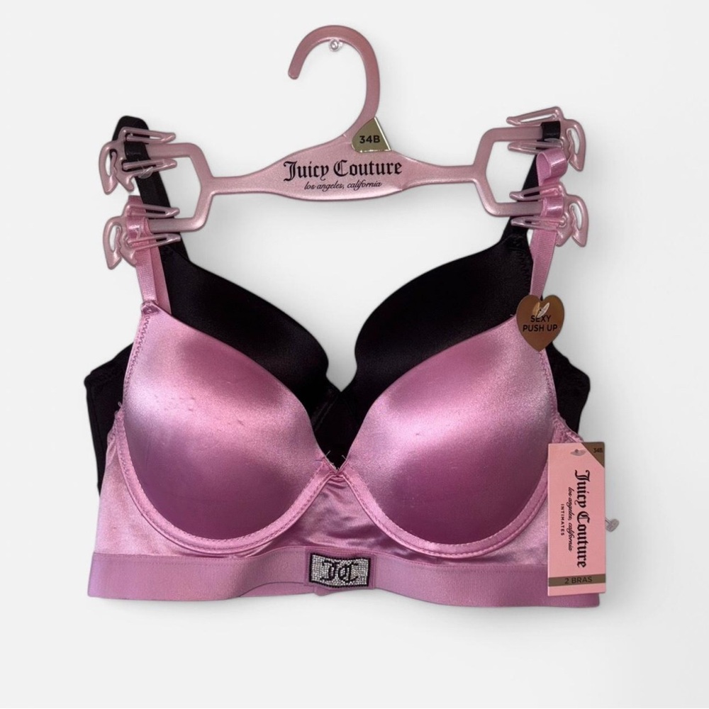 2 pack Push Up, Pink and black Juicy Couture bra Size: 34B